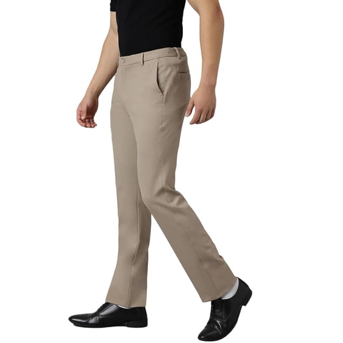 SUBTRACT Men 4 Way Stretch Wrinkle Free Slim Fit Formal Trouser with 2 inch Flexible Waistband | Men's Pants for Office or Party
