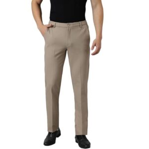 SUBTRACT Men 4 Way Stretch Wrinkle Free Slim Fit Formal Trouser with 2 inch Flexible Waistband | Men’s Pants for Office or Party